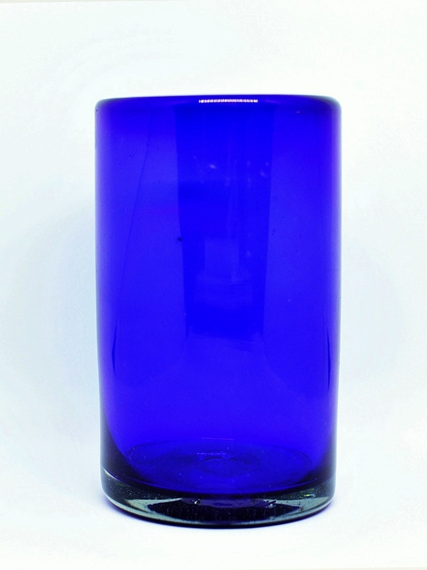 Sale Items / Solid Cobalt Blue drinking glasses  / These handcrafted glasses deliver a classic touch to your favorite drink.